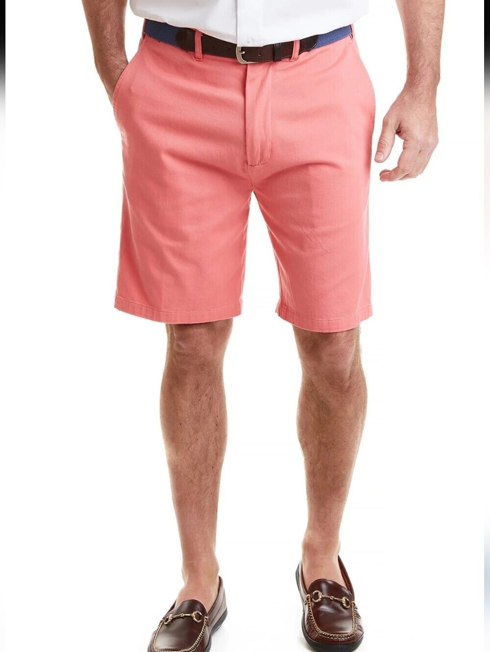 NWT Castaway Nantucket Island Men's Coral Casual Chino Shorts Sz.30 9"